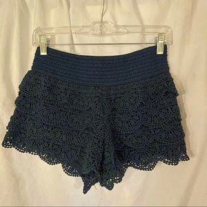 teal shorts